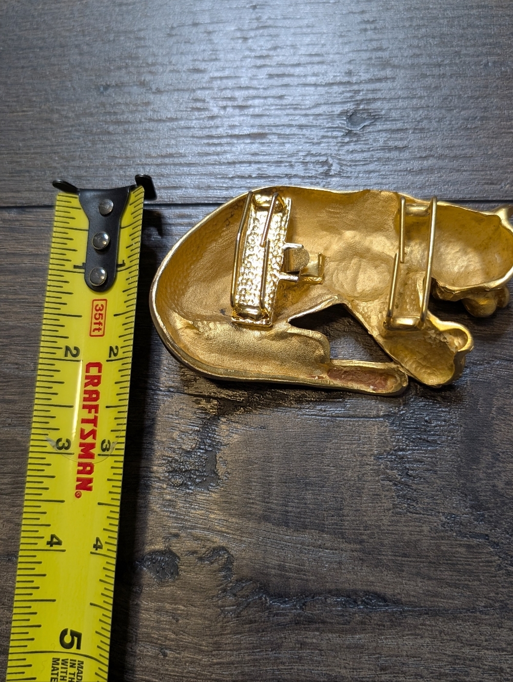 Gold Colored Tiger 1990s Belt Buckle - Picture 7 of 9